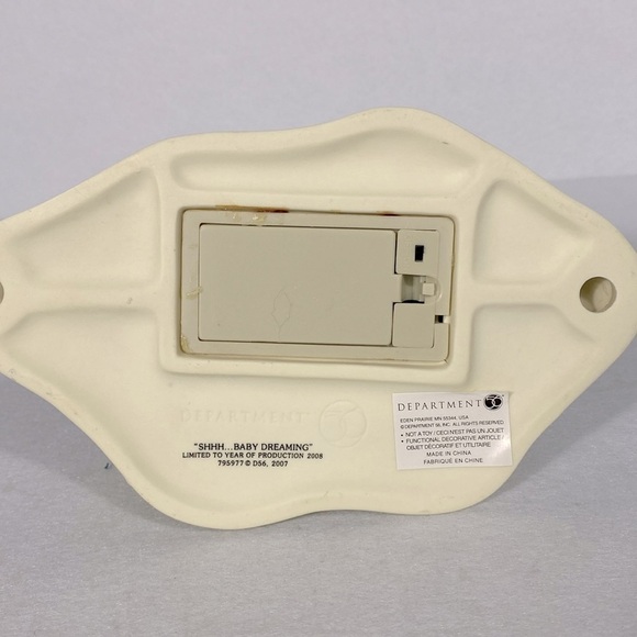 Dept 56 Cream Figurine with Polar Bear and Lantern “Shhh Baby Dreaming “ - Picture 9 of 11